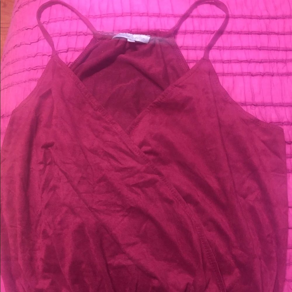 Maroon spaghetti strap top
